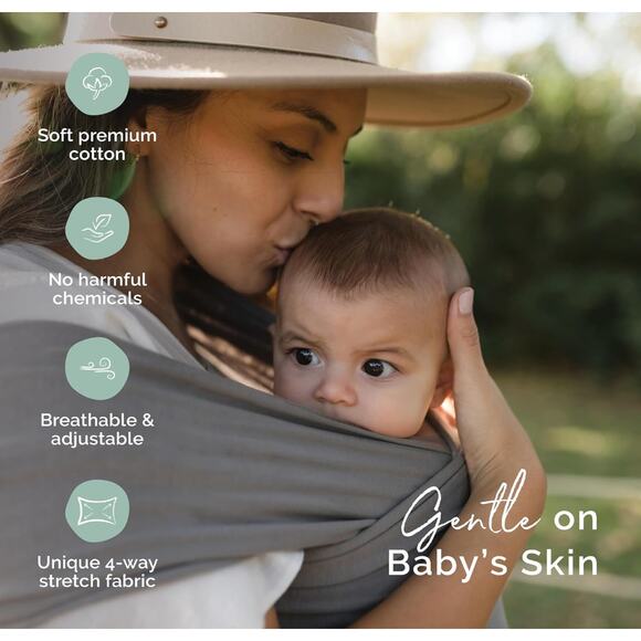 Infant Sling (Gray) by Boba - Picture 3 of 5